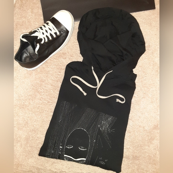 Rick Owens Other - MEN'S RICK OWENS DRKSHDW ABSTRACT FACE PRINTED HOODIE